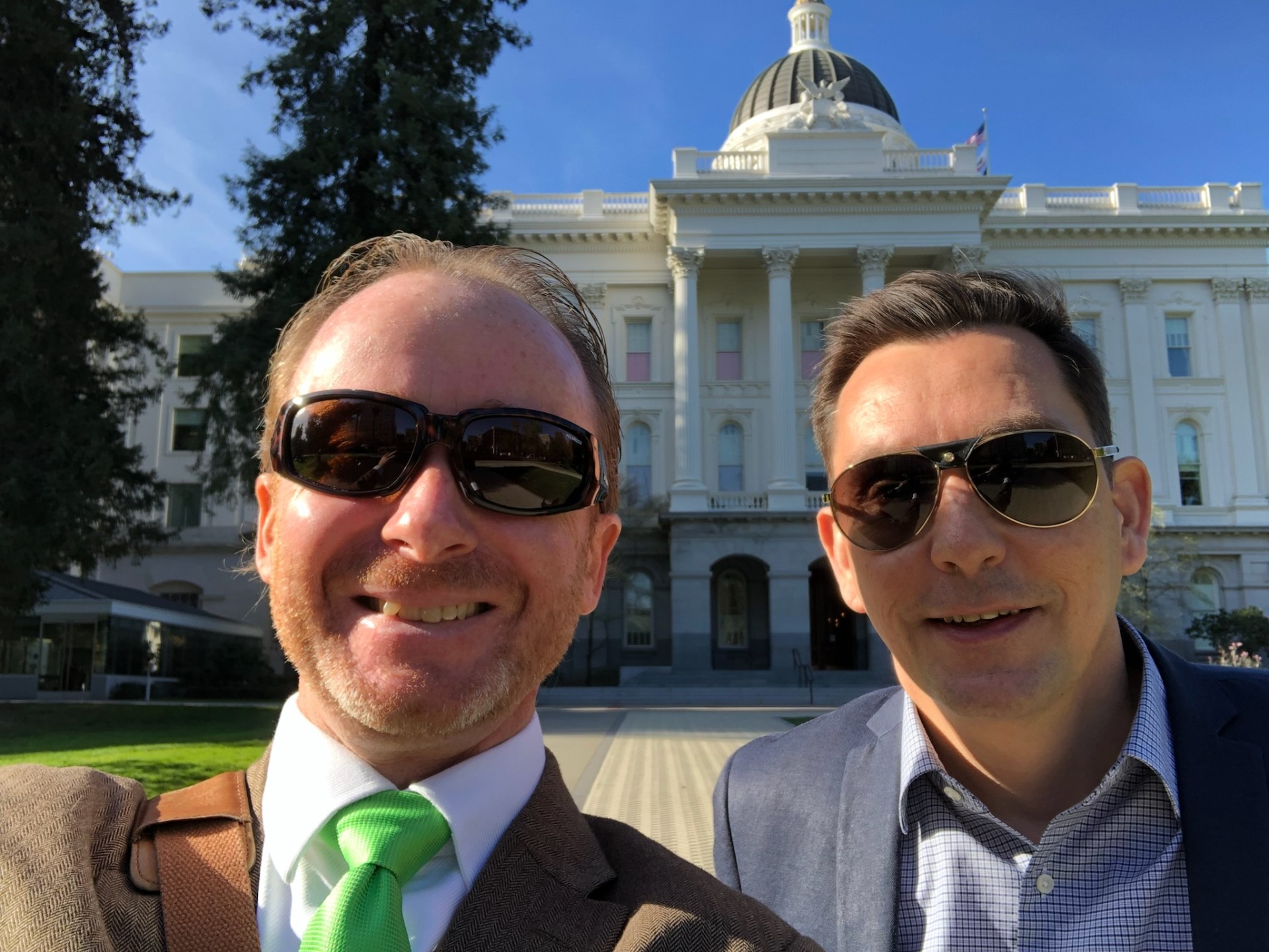 Tim at the California State Capitol for hydrogen policy meetings
